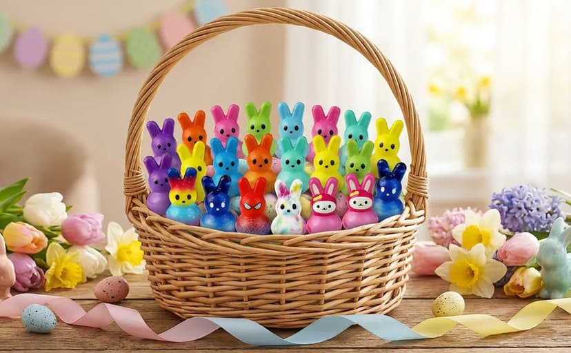 30Pcs Bunny Slow Rising Squishy Toys,Bulk Stress Relief Fidget Toy Squeeze Bunny for Kids,Treasure Chest Prizes, Classroom Prizes for Boys Girls B0FSKHRB4G