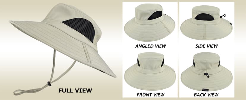 EINSKEY Wide Brim Sun Hat, UPF 50+ UV Protection Waterproof Packable Bucket Hat for Men & Women, Fishing Hiking Beach Garden