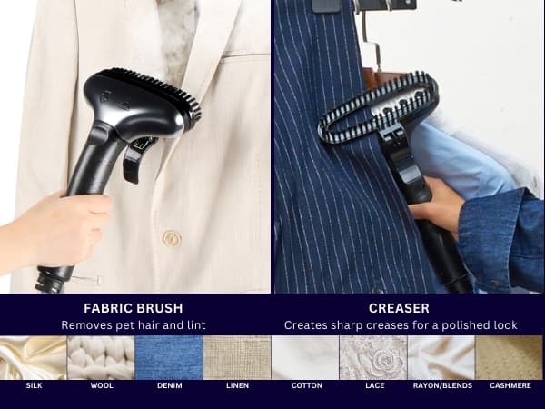 SALAV Commercial-Grade Standing Garment Steamer for Clothes with Auto-Off Safety 1800W Powerful Steam X-Large 3L Water Tank, 90-Min Continuous Use, Pedal-Control System, Beeps when Out of Water, Navy