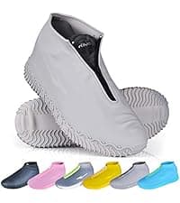 ydfagak Shoe Covers Waterproof Reusable Foldable Not-Slip Rain Shoe Covers with Zipper,Shoe Protectors Overshoes Rain Galoshes for Kids Men and Women