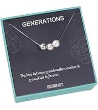 Sereney Birthday Gifts for Girls Women, Sterling Silver Pearl Necklace as 7 9 10 11 13 15 16 18 21 30 40 50 60 Year Old Birthday Gifts, Single Pearl Necklace as Bday Gifts for Friends Lockets