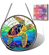 Christmas Stocking Stuffers Birthday Mothers Day Acrylic Decor Gift for Bird Lover Woman Mom Grandma Nana Wife Mother In Law Hummingbird Flower Suncatcher Sun Catchers Indoor Window Gifts for Mom 6.3" B0GQHGDH35