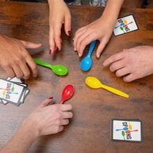 Spoons in a Case, Card Games for Kids - Spoons Game, Fun Family Games for Kids and Adults, Game Night, Travel Games, 3-6 Players, Ages 7+
