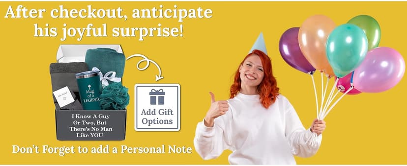 GOLDMUS Gift Basket for Men – Funny Birthday Basket for Men, Luxury Gift Box for Appreciation or Thank You, Celebration Surprise Set, Unique Mens Gift Basket Idea for Relaxation and Thoughtful Moments