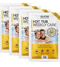 Bio Ouster 3in1 Weekly Hot Tub Cleaner, Conditioner, Clarifier - Hot Tub Chemicals for Standard & Inflatable Spas - Spa Chemicals for Crystal Clear & Sparkling Clean Water - Made in USA (4 Week Kit)