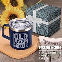 Old Lives Matter Mug Dad Tumbler - Old Man Gifts for Older Men Gag Gift for Older People Gifts for Elderly Men - Elderly People Seniors Birthday Fathers Day 14oz Stainless Steel Tumbler With Lid