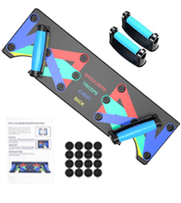 Solid Push Up Board 15 in 1 Home Workout Equipment Multi-Functional Pushup Stands System Fitness Floor Chest Muscle Exercise Professional Equipment Burn Fat Strength Training Arm Men & Women Weights