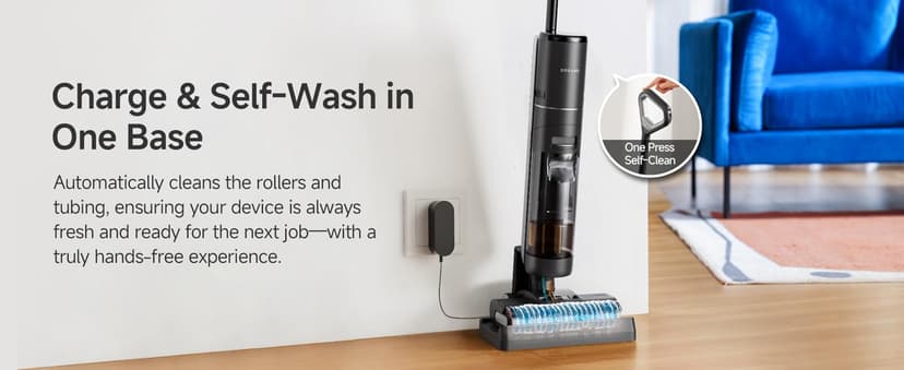 DREAME G10 Pro Wet Dry Vacuum Cleaner, Vacuum Mop All in One with Auto Self-Cleaning, Floor Cleaner Machine for Hard Floor, 35 Mins Runtime, Edge Cleaning, Self-Propelled Vacuum Mop Combo