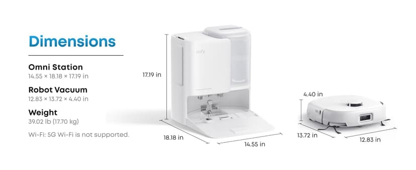 eufy Robot Vacuum E25, HydroJet System with Roller Mop, 20,000 Pa Turbo Suction, All-in-One Robot Vacuum and Mop Combo, Edge-to-Corner Cleaning, Zero-Tangle Design, AI Obstacle Avoidanced, White