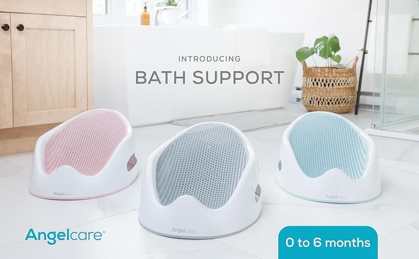 Angelcare Baby Bath Support (Pink) | Ideal for Babies Less than 6 Months Old