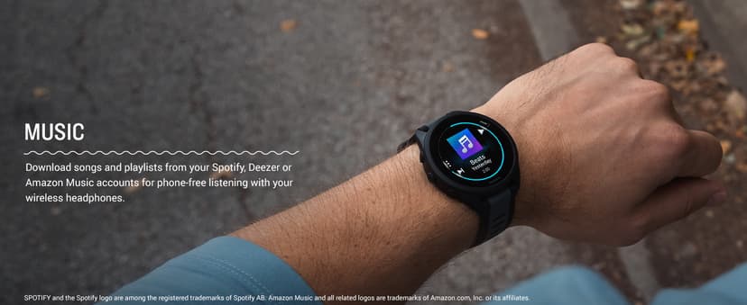 Garmin Forerunner 165 Music, Running Smartwatch, Colorful AMOLED Display, Training Metrics and Recovery Insights, Music on Your Wrist, Whitestone