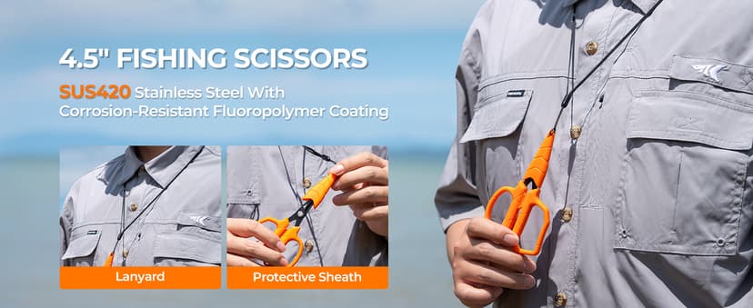Corrosion Resistant Fishing Pliers, Fillet Knife, Scissors, 55 lb Floating Fish Lip Gripper, Multi-Function Fishing Tools KastKing SteelStream Fishing Tool Set, Fishing Gear B0F2FQ6CD9