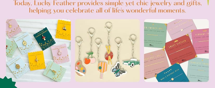 Lucky Feather 40th Birthday Gifts Women | Cute 14k Gold Dipped Beads Bracelet | Fabulous Forty Milestone Bracelet | 40th Birthday Bracelets For Women | Adjustable 7"- 8" Cord | 40 and fabulous