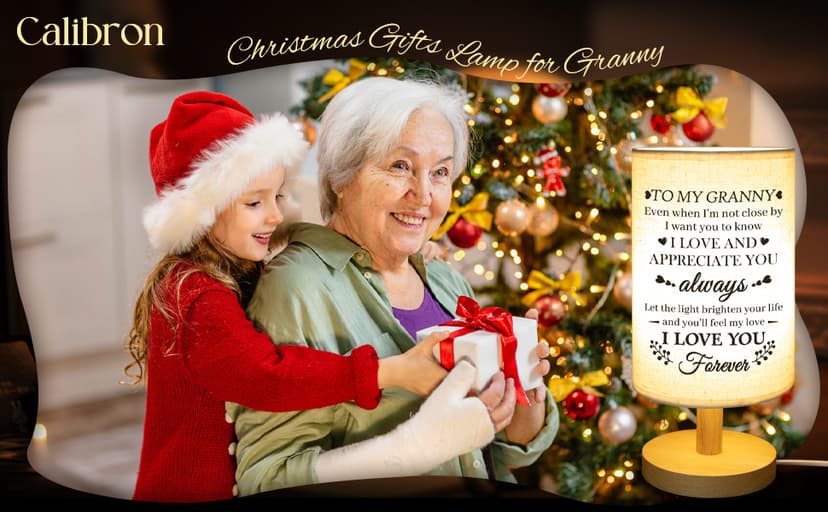 Birthday Retirement Gifta for Granny from Granddaughter, Granny Gifts for Birthday Desk Lamp with Wooden Stand Gifts for Granny from Grandkids, Granny Birthday Gifts Table Lamp B0CZ3FPV4P