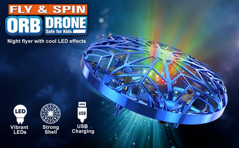 Hand Operated Drone Toy for Kids - Easy Fly Hover Drone with AI Motion Sensor, Rechargeable Drones for Kids 8-12 & 6-8, Safe Mini Quadcopter with Auto Hover, 360 Flip/Roll, Perfect Boys Girls Drones for Age 4-6-8-12 Birthday Gifts