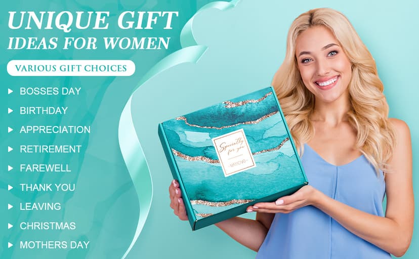 Boss Day Gifts for Her Women, Best Boss Lady Gifts for Women Cool Bosses Christmas Gift Basket for Female, Funny Thank You Bosses Lady Appreciation Birthday Farewell Gift Set with Canvas Tote Bag