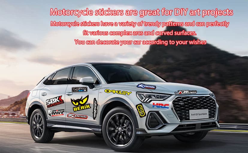 3 Racing Sticker Motorcycle Decals Vinyl Stickers for Cars Dirt Bike Stickers Tool Box Stickers Suitable for Motorcycles,Cars,Racing Vehicles,Helmets,etc