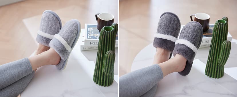 Cozy Slippers for Women Indoor and Outdoor Fuzzy House Shoes with Memory Foam Anti-Skid Sole Gifts for Women Mom Ladies