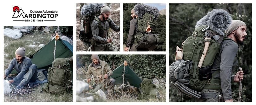 Mardingtop 60L Military Internal Frame Backpack for Hiking,Camping,Hunting,Rucksack Backpack with Rain Cover