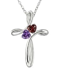 Engraved with "Always My Sisters Forever My Friend". Ideal Christmas, Birthday, Anniversary Jewelry Gifts for Sister. CRMAD Sister Necklace with Double Birthstone Jewelry Gifts for Women B0GGYWRP7M