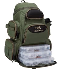 BASSDASH Fishing Tackle Backpack Water Resistant Tactical Bag Soft Tackle Box with Rod Holder and Protective Rain Cover