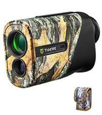 TIDEWE Hunting Rangefinder with Rechargeable Battery, 700/1000Y Camo Laser Range Finder 6X Magnification, Distance/Angle/Speed/Scan Multi Functional Water-Resistant Rangefinder with Case