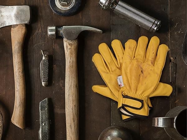 toolant Winter Leather Work Gloves, Warm 3M Thinsulate Lining for Cold Weather Work, Thermal Insulated Gloves