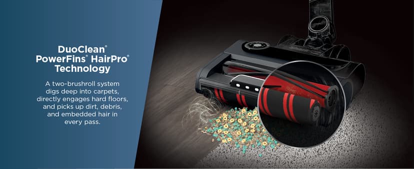 Shark HZ3002 Stratos Ultralight Corded Stick Vacuum with DuoClean PowerFins HairPro, Self-Cleaning Brushroll, & Odor Neutralizer Technology, Navy