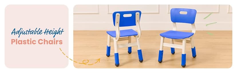 ECR4Kids Classroom Adjustable Chair, Flexible Seating, Grassy Green, 2-Pack