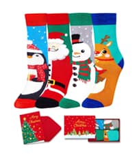 HAPPYPOP Christmas Socks for Kids Adult - Xmas Socks Stocking Stuffers for Boys Girls