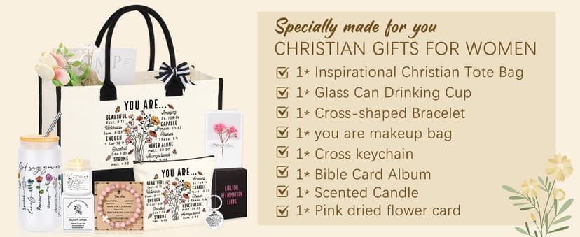Christian Religious Gifts for Women, Best Friend Sister Mom Christmas Birthday Gifts for Women Friendship Faith, Valentines Mothers Day Easter Ideas Present for Her Friends