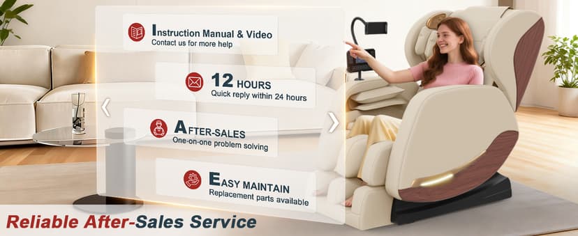 2026 Massage Chair, Massage Chairs Full Body and Recliner with 10 Fixed Points, Zero Gravity, Wood Grain Leather, Foot Massage, Airbags, Lumbar Heating, Bluetooth and Control Screen (Ivory White)