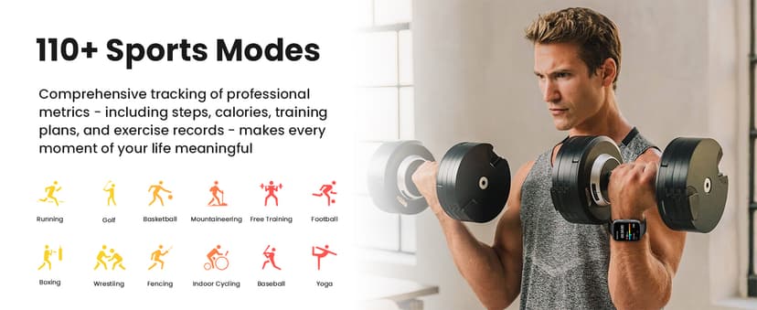 Smart Watch for Men Women (Answer/Make Call), 1.95" Touch Screen Fitness Tracker with Heart Rate/Sleep Monitor, IP68 Waterproof Smartwatch for Android iOS, Fitness Watch with 120+ Sports Modes, Black