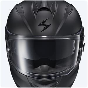 ScorpionEXO Ryzer Full Face Motorcycle Helmet with Pinlock Ready Shield with Integrated Speaker Pockets DOT ECE Approved Solid (Matte Black - X-Large)