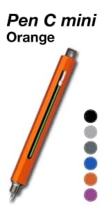 C Mini, Durable Aluminum Alloy EDC Pen, Compatible with 100+ Refills - Ballpoint, Rollerball, Gel. Auto-Adjusting Refillable Pen, Best Writing and Sketching Gift for Men and Women - Orange