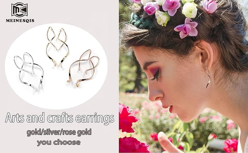 Earrings for Women Spiral threader earrings hand bent dangle earrings for women,suitable for gift giving, perfect for your birthday party, Christmas, gift giving.