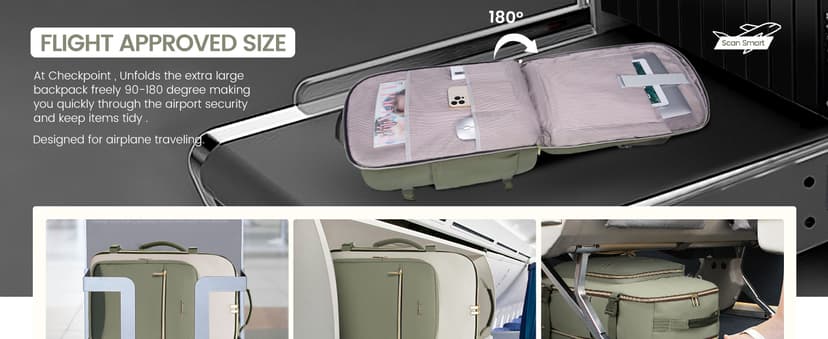 LOVEVOOK 40L Travel Backpack for Women & Men, Airline Approved Carry On Luggage with 3 Packing Cubes, TSA Overnight Bags, Waterproof Personal Item Bag, Weekender Essentials Backpacks fits 17" Laptop