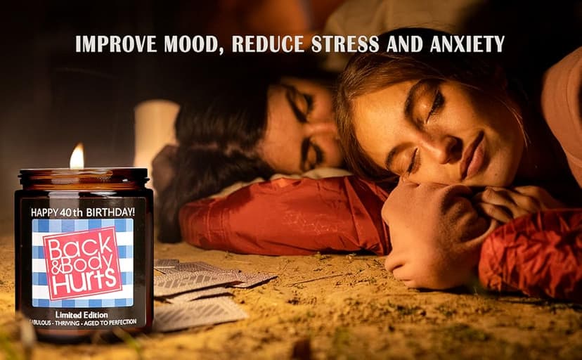 40th Birthday Gifts Women Men, 40th Birthday Decorations for Women Men, Funny 40th Birthday Candle Gifts for Her Him Mom Dad Husband Wife Best Friends Sister, 1984 40 Year Old Gift Ideas