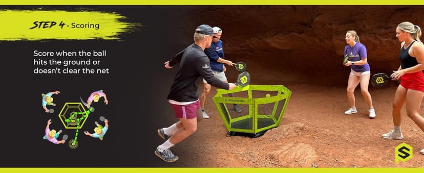 PaddleSmash - Pickleball Yard Game As Seen on Shark Tank - Beach, Backyard, Tailgate & Lawn, Outdoor Activities for Adults and Family - Easy Assembly