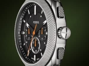 Fossil Men's Copeland Quartz Stainless Steel and Leather Three-Hand Watch