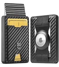 TRAVANDO AirTag* Wallet Mens Wallet with Money Clip Air Tag Wallet Card Holder RFID Blocking Bifold Gifts for Men