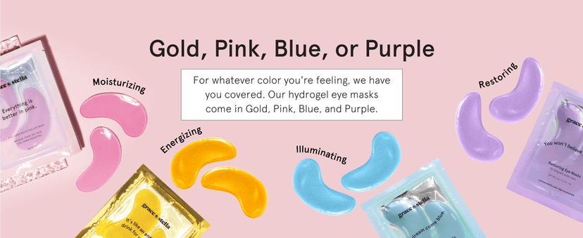 grace & stella Retinol Under Eye Patches for Puffy Eyes & Dark Circles - Restoring Gel Under Eye Masks with Hyaluronic Acid - Christmas Gifts for Teens, Birthday Gifts for Women (Purple, 24 Pairs)