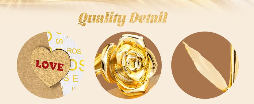 Mikasol Gold Dipped Real 24K Gold Rose, 1 Pack Infinity Flower Decor Hand Dipped in 24K Romantic Rose Gifts for Women in Her Wife Girlfriend Birthday Anniversary Valentines Mothers Day Christmas B0CC5R3S9V