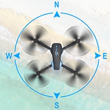 Drone with 1080P Camera for Beginners and Adults, Foldable Remote Control Quadcopter with Voice Control, Gestures Selfie, Altitude Hold, One Key Start, 3D Flips, 2 Batteries, Toy for Beginners