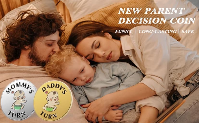 New Parent Decision Coin Funny Pregnancy Gifts for First Time Moms Dads, Cute New Parents Gift Mommy Daddy Couples Gift Ideas, Gag Gift for Baby Shower Birthday Fathers Day
