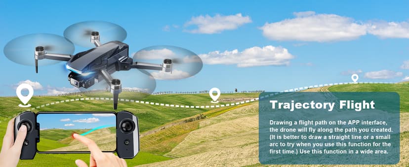 GPS Drone with Camera, 2K HD Drones for Adults, Foldable FPV Drone with GPS Auto Return, Follow Me, Circle Fly, Waypoint Fly, 5G Transmission, Gestures Selfie, Brushless Motor, 2 Batteries, Charcoal