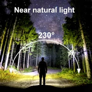 LED Headlamp, 2 Pack Rechargeable Flashlight for Adults, 230 Wide Beam Headlight, Motion Sensor Head Lamp, Adjustable Headband Outdoor Waterproof Head Light for Running, Camping, Hiking