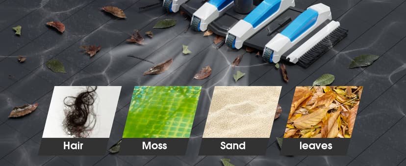 Enhanced Pool Vacuum Head with Direction-Control Handle - Extra-Wide 4LB Professional Weighted Vac Heads Brush & Wheels for Vinyl Liner-Deep Cleaning for Inground & Above Ground Swimming Pool - Blue