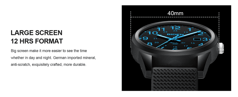 LN LENQIN Mens Watches Analog Quartz Sports Unisex 30M Waterproof Nurse Watch for Men Women Medical Professionals Military Time with Second Hand Glowing Easy to Read Dial