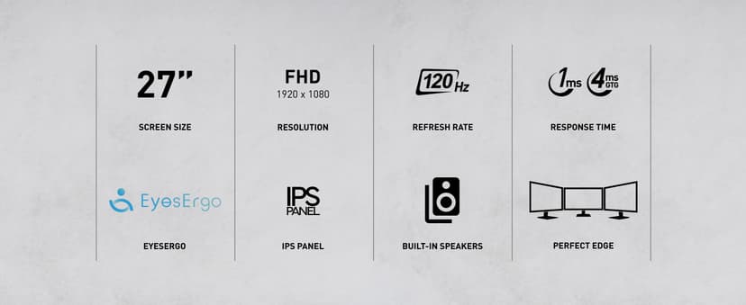 msi PRO MP251W E2 24.5-inch IPS 1920 x 1080 (FHD) Gaming Office Monitor, 120Hz, Adaptive-Synch, HDR Ready, HDMI, VGA Port, Display Port,VESA Mountable, Tilt, Speaker, 4-Side Slim Bezel,1ms, White